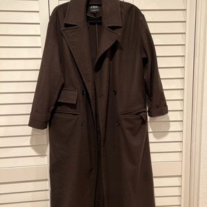 Zara Brown Coat in XS